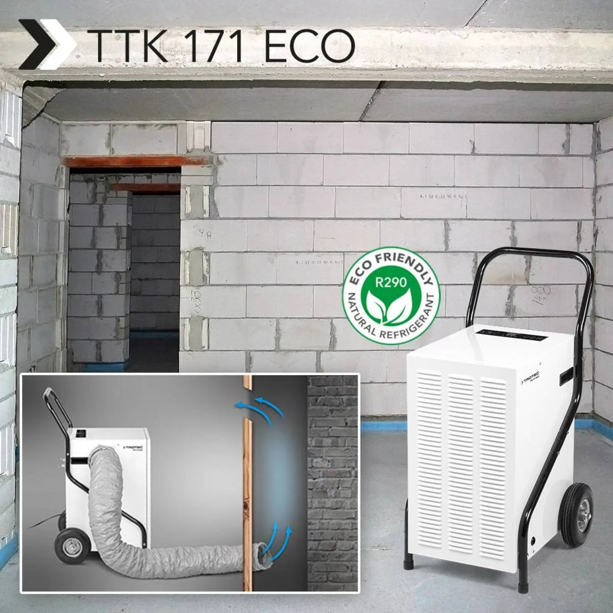 oro sausintuvas nuoma trotec TTK 171 ECO dregmes surinkejas nuoma